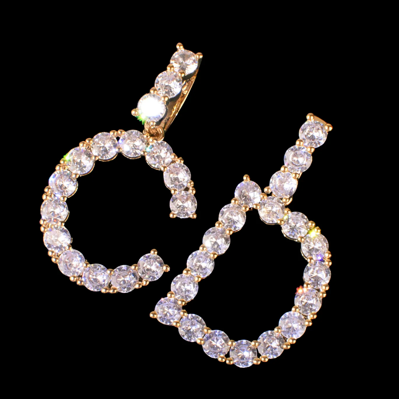 Gold plated Diamond Letter pendant - Image 5