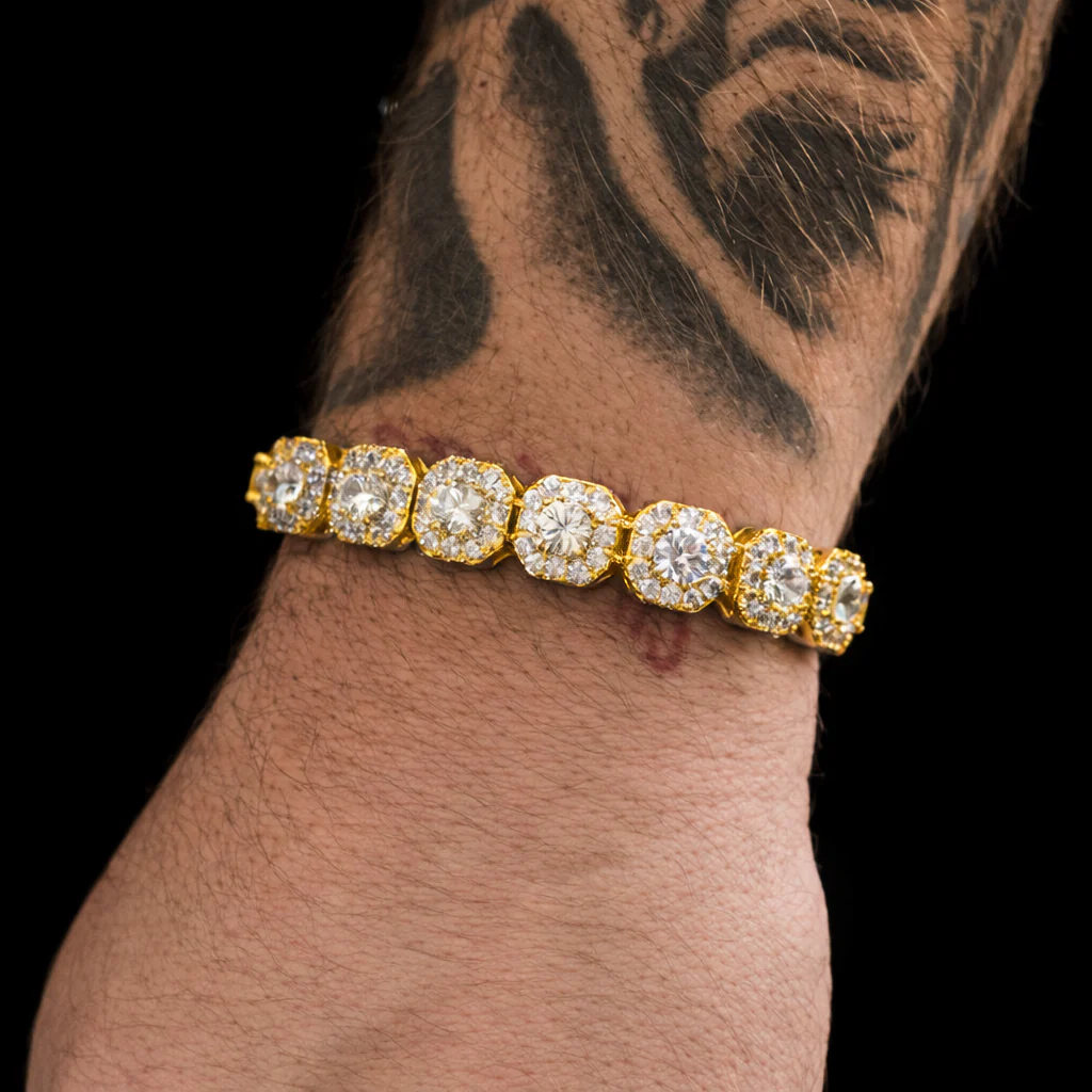 10mm Clustered Tennis Bracelet - Image 4